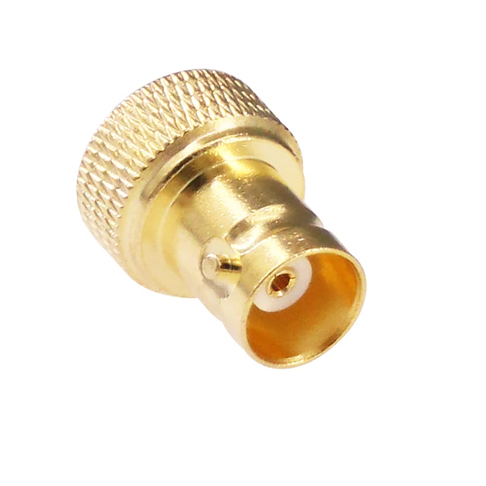 RFaha 5pcs SMA Male to BNC Female RF Coax Adapter SMA to BNC Gold Plated Coaxial Connector(F42-5)
