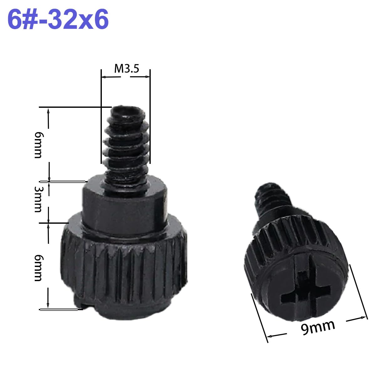 Computer Case Thumb Screws 6-32 Computer Case Screws (10PCS)