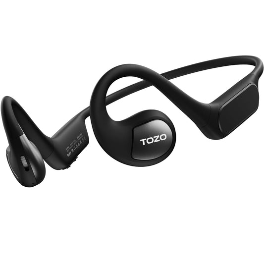 TOZO Upgraded Open Ear Headphones Bluetooth 5.3 Air Conduction Wireless Headphones Sport Earbuds with Premium Sound, 32 EQs via APP, Dual-Mic Call…