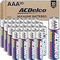 ACDelco 20-Count Triple AAA Batteries, Maximum Power Super Alkaline Battery for Home and Office, 10-Year Shelf Life, Reclosable Packaging