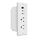 LIDER PD 36W Recessed Outlet Station with USB-A and USB-C Ports, Desktop Power Grommet, Power Delivery, Tamper-Resistant Receptacles, Power Strip