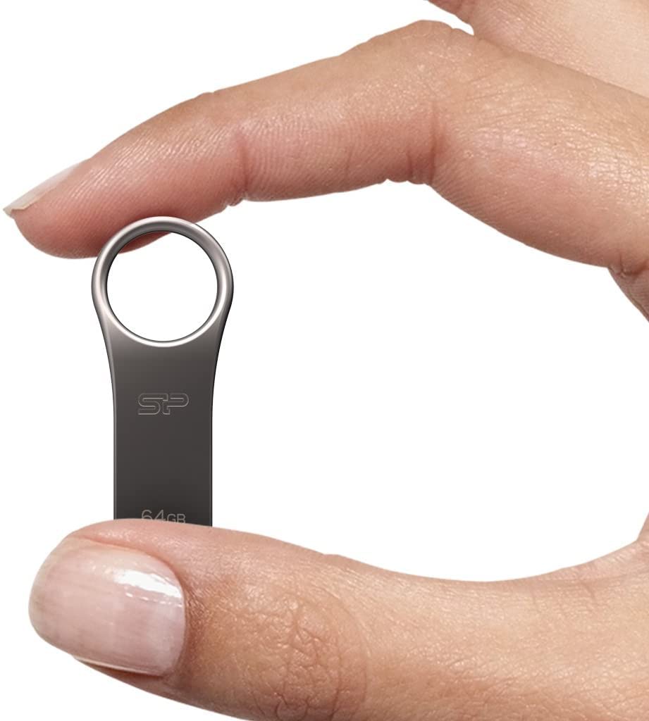 Silicon Power 32GB Jewel J80 USB 3.0 Flash Drive, Titanium (SP032GBUF3J80V1T)