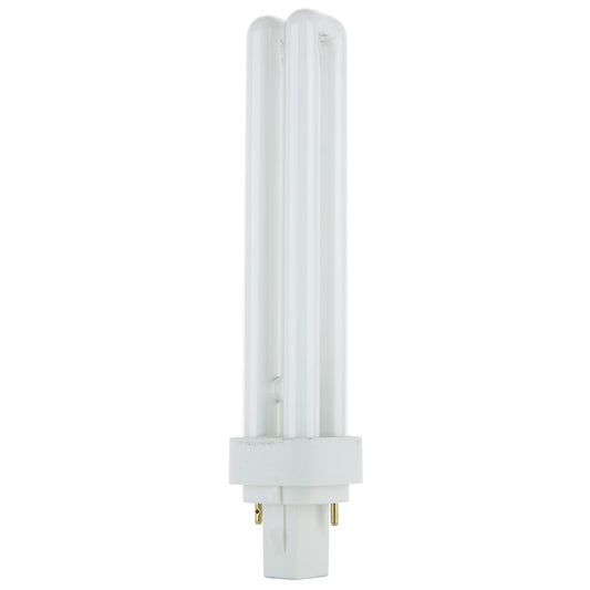 Sunlite PLD26/SP30K Compact Fluorescent PLD 2-Pin Plug-in Double Quad Tube Light Bulb, 26 Watts, 1560 Lumens, 2-Pin G24d3 Base, 3000K Warn White, 1