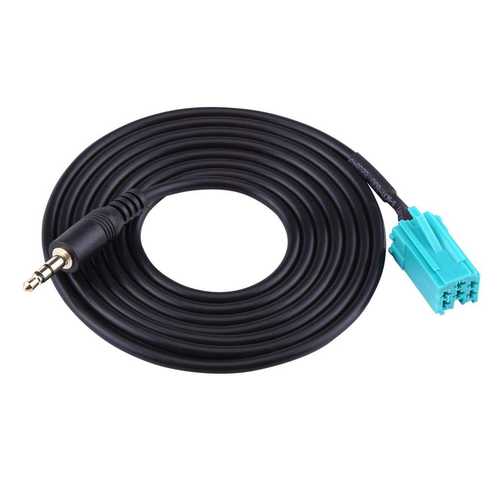 Keenso 6 Pin to 3.5mm Car Radio Auxiliary Aux Cable AUX Adapter for Renault Espace Kangoo Laguna Megane Scenic Trafic Twingo Modus Master