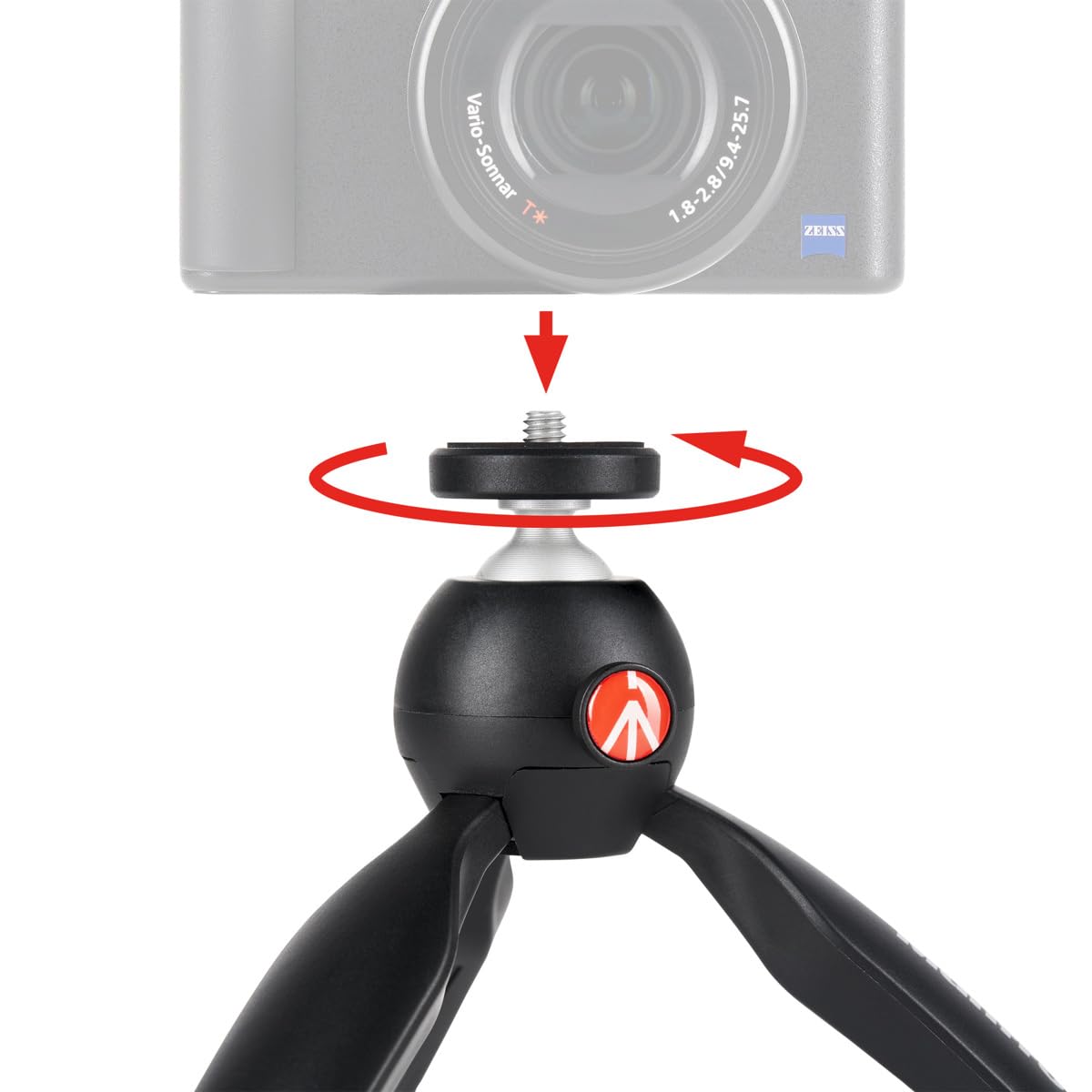 Manfrotto PIXI Mini Aluminum Table Top Tripod, Black