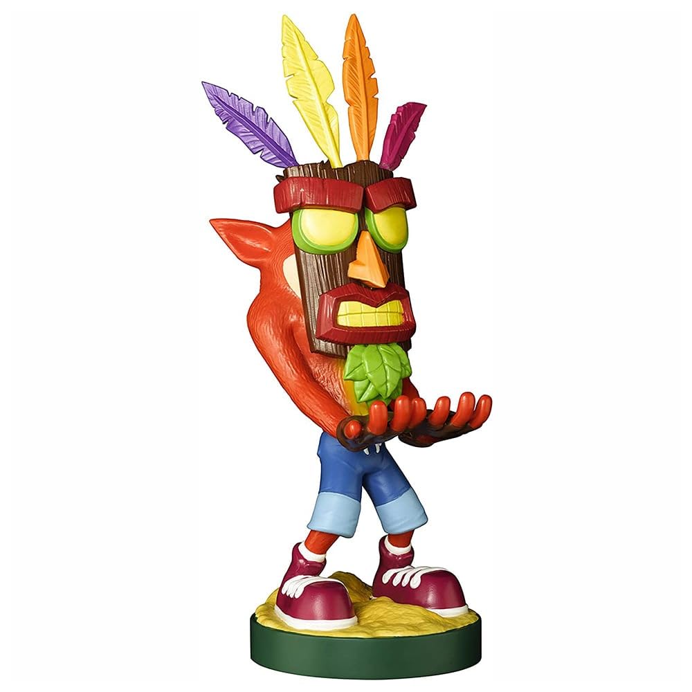 Exquisite Gaming Aku Aku Character Controller Holder, Crash Bandicoot Phone Stand, 8.5 in Gaming Desk Accessory
