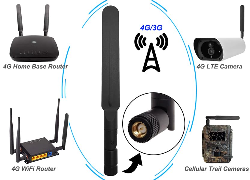 4G LTE Antenna SMA Male 9dbi 700-2700MHz 3G/4G/LTE Universal Wide Band Omni Directional Paddle Antennas for Router Mobile Hotspot Wireless Home Phone