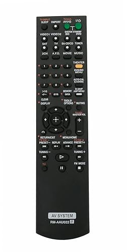 RM-AAU022 Replacement Remote Control for Sony Home Theater AV System in Living Rooms or Rooms, No Programming or Pairing Needed, Replace Remote