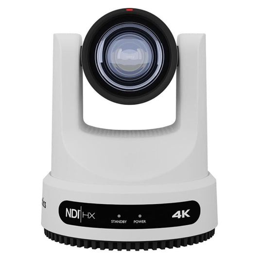 PTZOptics Move 4K 20x Auto-Tracking PTZ Camera with Built-in Tally Light, 3D Noise Reduction, and Advanced White Balance Modes (White)