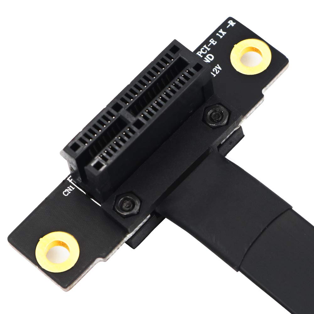 SUPERPLUS PCI Express Adapter Cable x1 PCIe Adapter Cable PCI-e PCI Express 36PIN 1X Extension Cable pcie Riser Cable (90 Degree20cm Extension Cord)