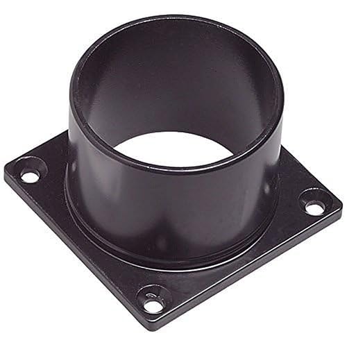 Design House Outdoor Pier Mount Base for Post Lights, Fits Standard 3-Inch Post Top Lanterns, Weather-Resistant Cast Aluminum, Black Finish, Mounting