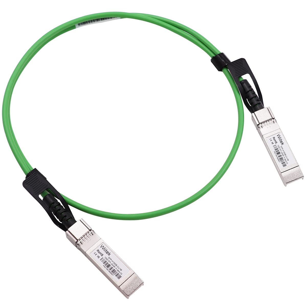 [Green Colored] 1m 10G SFP+ DAC Twinax Cable, 10Gbase-CU SFP+ Copper Cable, Compatible for Cisco SFP-H10GB-CU1M, Ubiquiti, Juniper, Mellanox