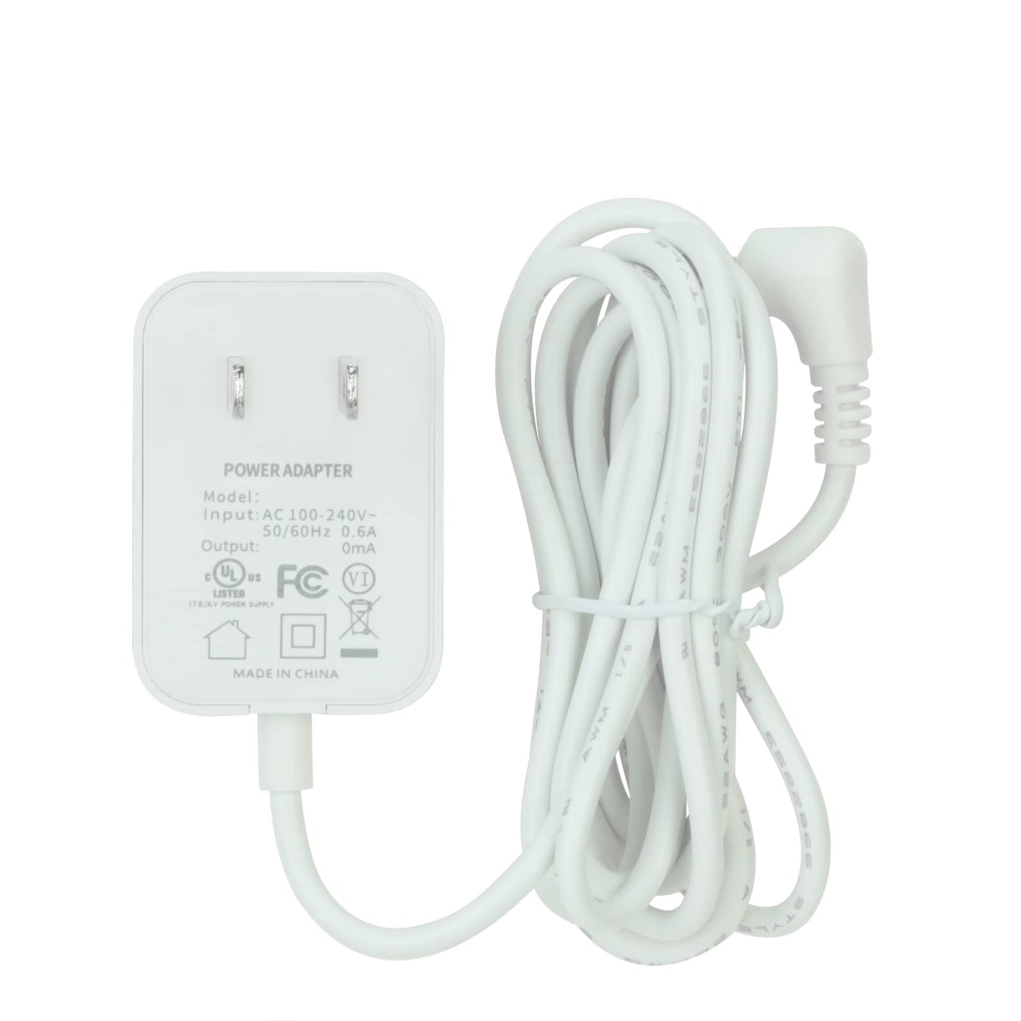 LEFXMOPHY SM24RX Power Cord, AW007WR-0500070UV AC Adapter Replacement for ANMEATE SM935E / SM24RX / SM24TX SM24 Baby Monitor Camera Charger (White)