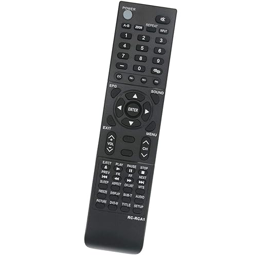 New RC-RCA1 Replace Remote for RCA TV WD11442 WD12101 26LARQD LED42C45 32LA30RQD