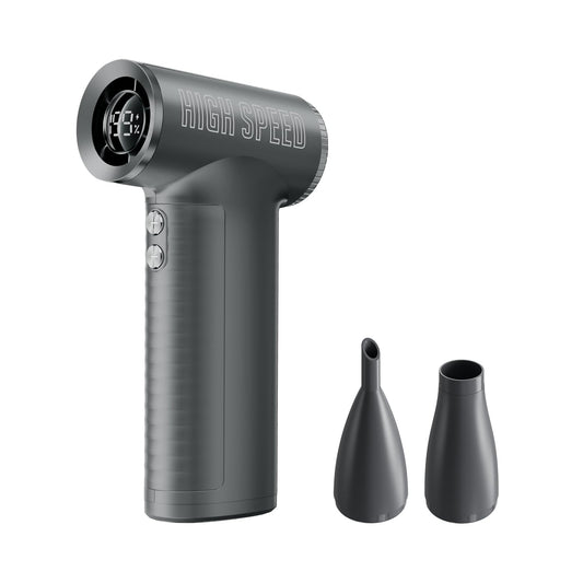 JZ.CAFE Portable Handheld Turbo Fan - 199 Speed Adjustable Mini Personal High Power Fan with 8000mAh Rechargeable Battery & LED Display for Travel