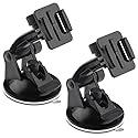 ThtRht 2 Pack Suction Cup Car Mount Action Camera Holder with Quick Release Buckle Clip Car Windshield Stand for Gopro Hero Fusion DJI Osmo Underwater