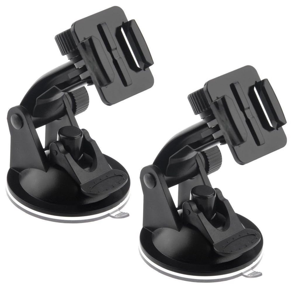 ThtRht 2 Pack Suction Cup Car Mount Action Camera Holder with Quick Release Buckle Clip Car Windshield Stand for Gopro Hero Fusion DJI Osmo Underwater
