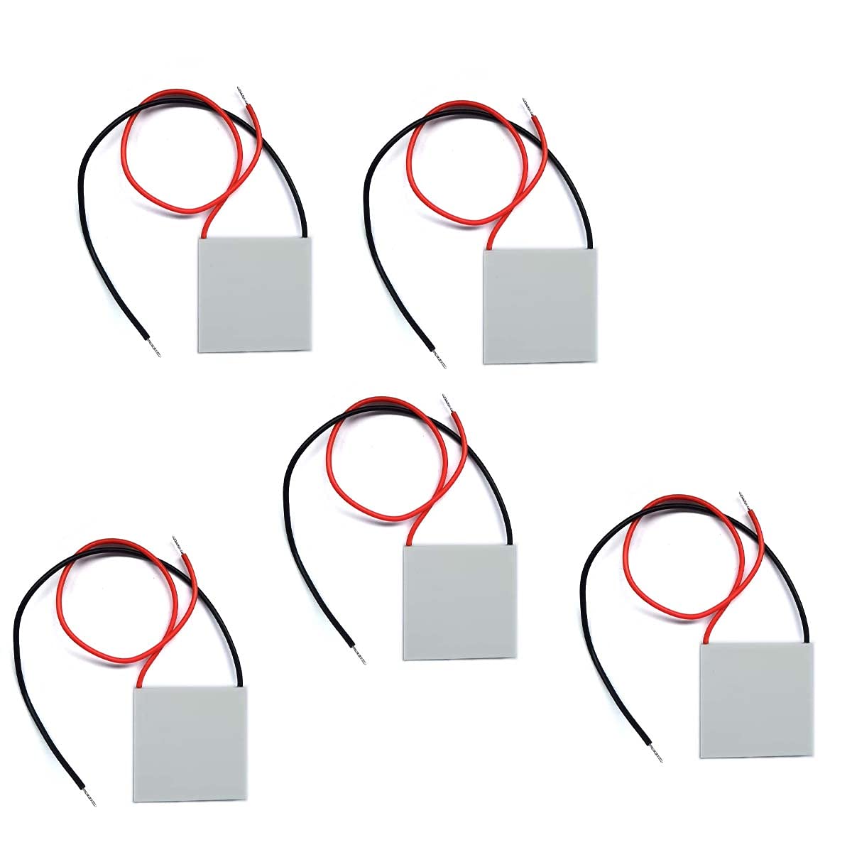 Kiro&Seeu 5pcs TEC1-12706 Heatsink Semiconductor Refrigeration Tablets 5.8A 12 Volt 60W Watt Thermoelectric Cooler Cooling Peltier Plate Module