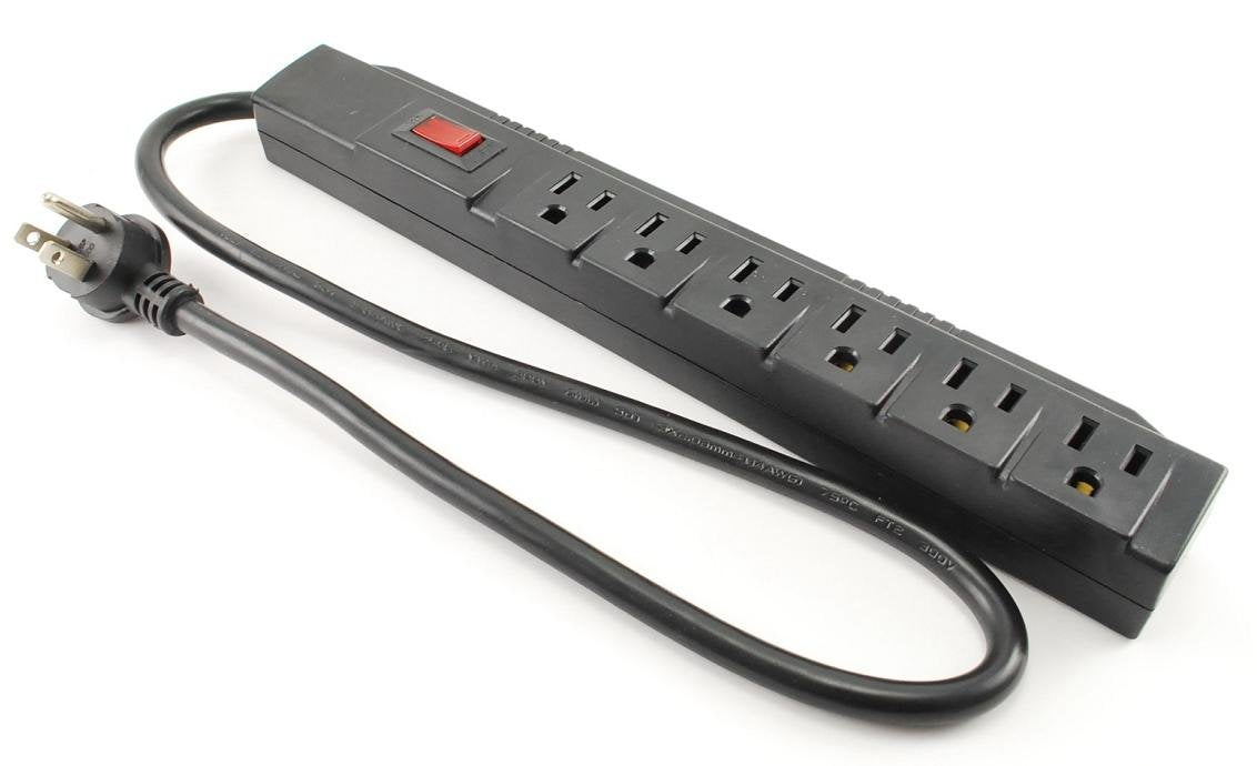 CablesOnline, 6 Outlet Surge Strip, Horizontal, 90 Joules, 24in (2 ft.) Cable, (SP-002)