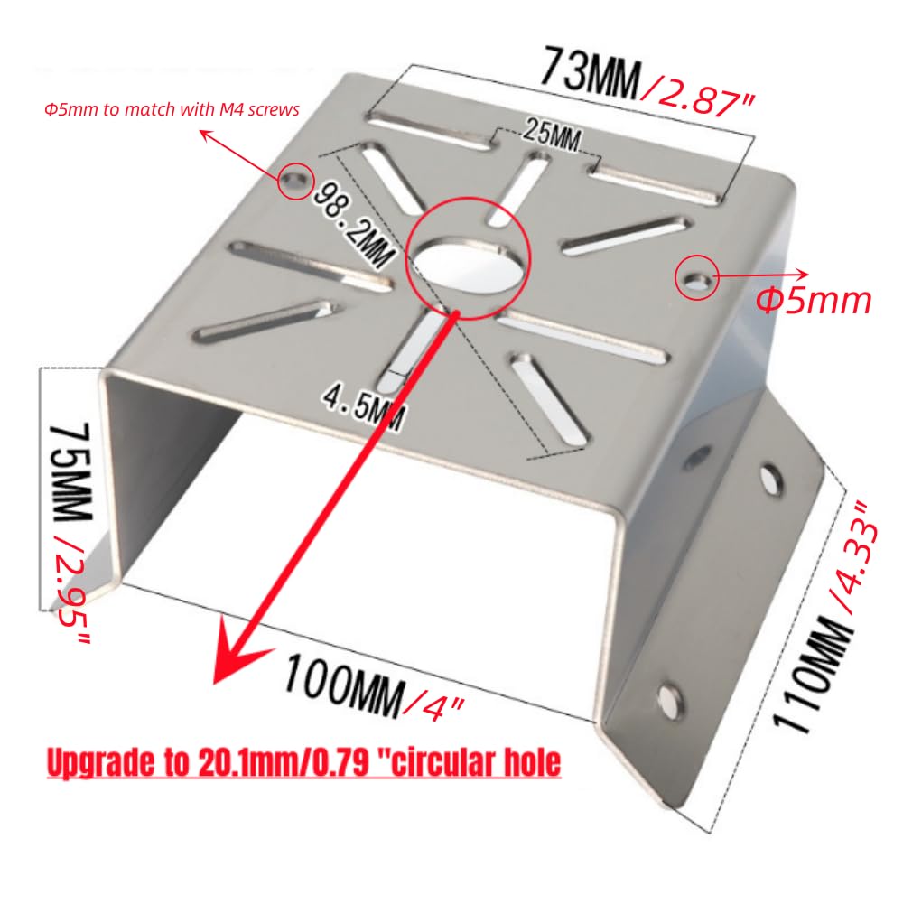 Coolotic CCTV Security Camera Corner Mount Bracket, Stainless Steel Wall Corner Adapter Mount Bracket for Universal PTZ Security Camera Mounting