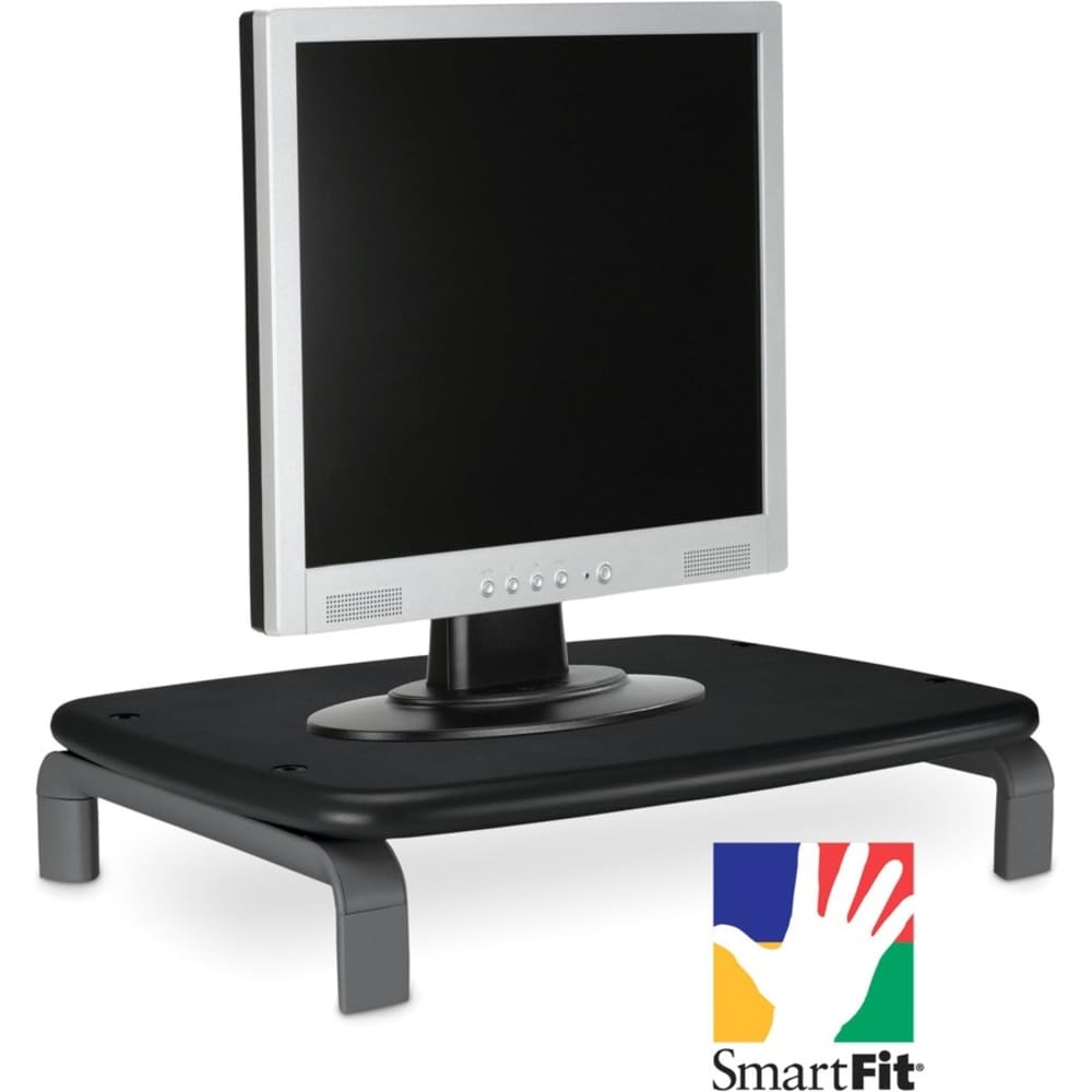 Kensington Monitor Stand with Smart Fit System, 11-1/2" x 9" x 5", Black/Gray (KMW60087)