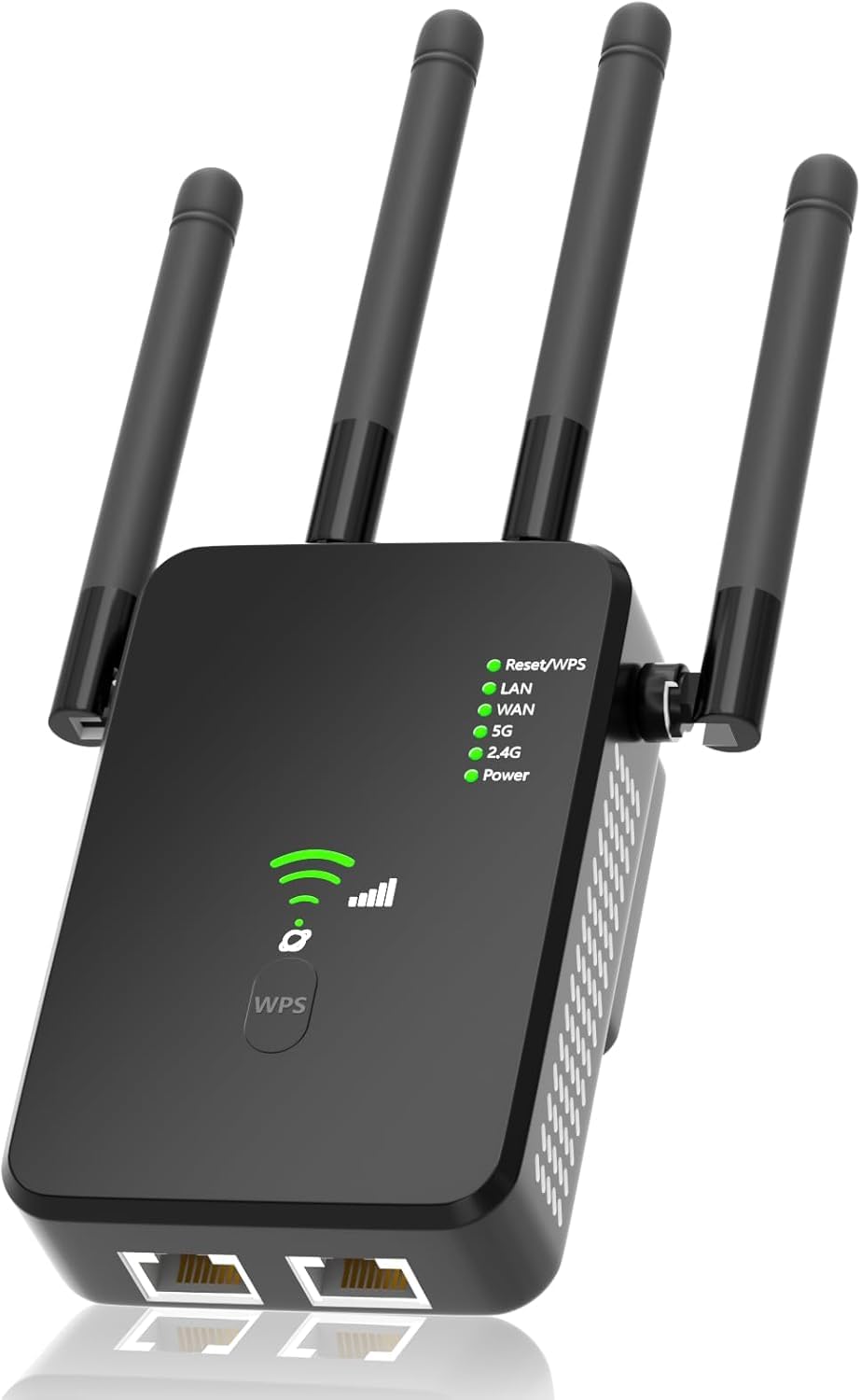 WiFi Extender Signal Booster for Home, Dual Band 5GHz&2.4GHz, Covers Up to 12880 Sq.ft 100 Devices, 1200Mbps Home Signal Booster w/Ethernet Port and 4