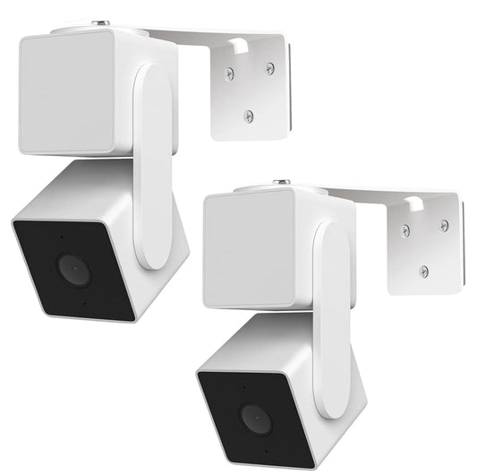2Pack Adhesive Metal Wall Mount Bracket, Compatible with Wyze Cam Pan V3/V2, Google Nest Cam, Eufy Security Solo Indoor Cam E220/P24, Blink Mini Pan