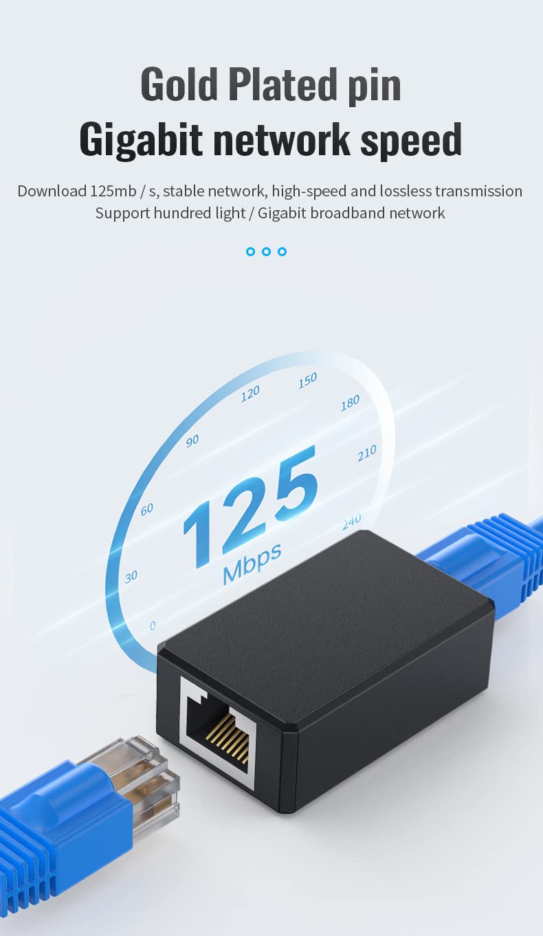 RJ45 Network Coupler, Ethernet Connectors, Ethernet Cable Extender Connector, Outdoor Arrester Protection Network Cable Extension Adapter - Female