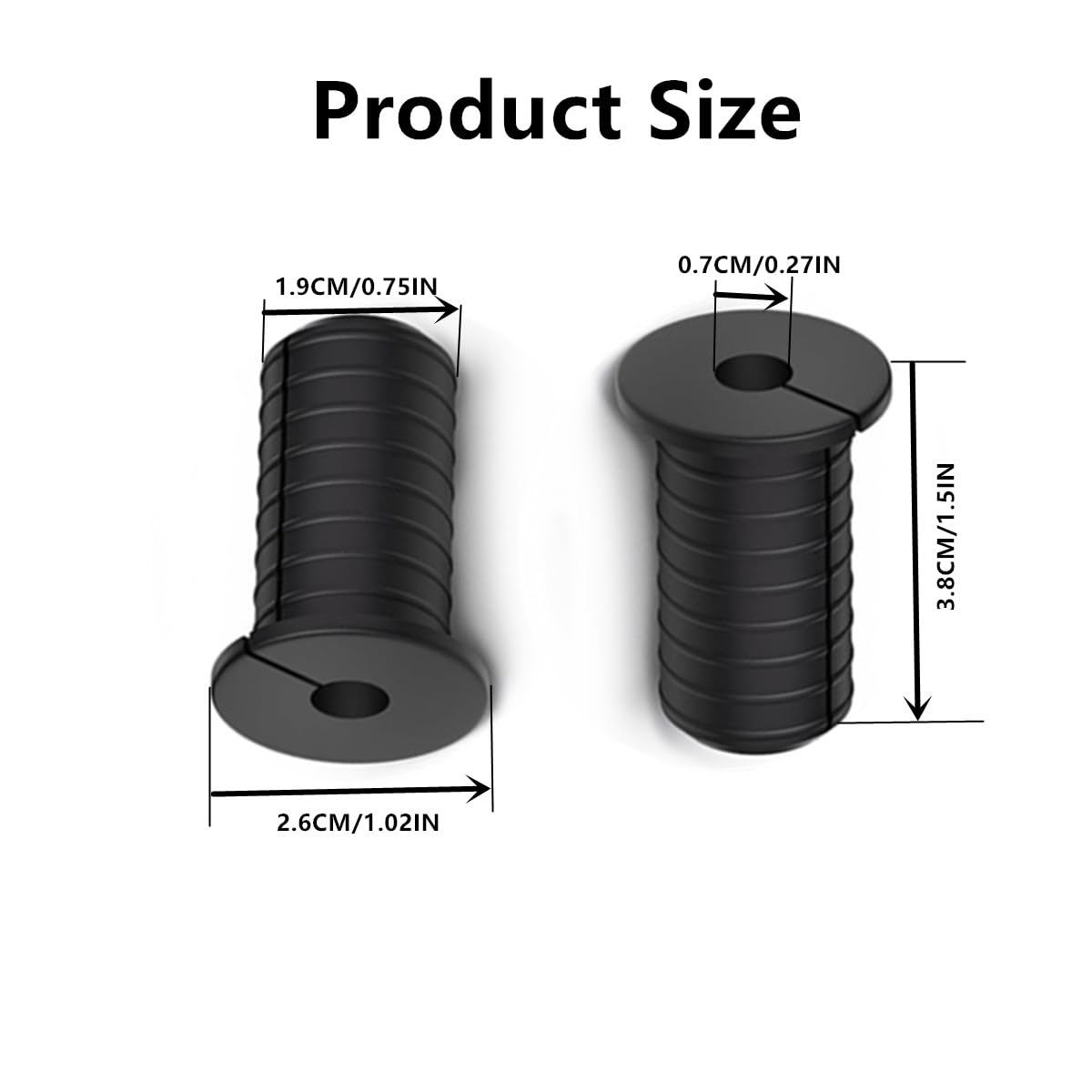 6 Pcs 3/4 inch Silicone Starlink Wall Grommets for Internet, Waterproof Wall Bushing for Organizing Protecting Cords, Black with Thread
