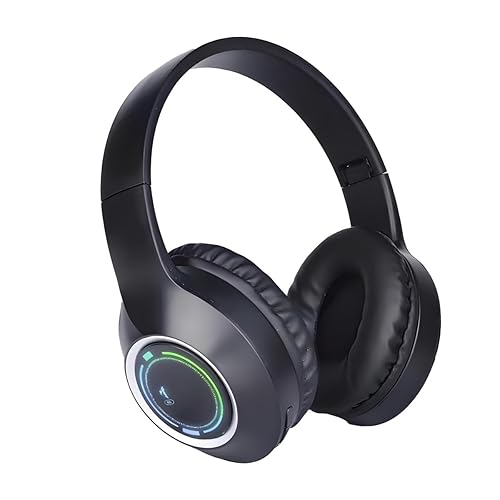 MGHOAQFRS Bluetooth Headphones Over Ear,Wireless Headphones Low Latency, Hands-Free Calls, Noise Reduction Headphones Deep Bass, HiFi Stereo Foldable…