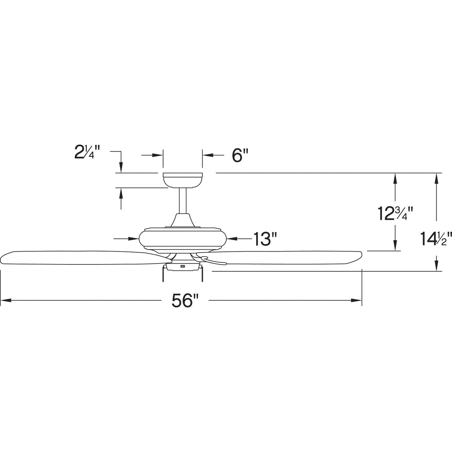 Hinkley Grove 56" Ceiling Fan, Pewter