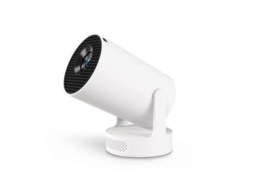 Portable Mini Projector with Ultra Short Throw, WiFi 6 & Bluetooth 5.4, 4K Support, Android 11 Smart Proyector with Built-in 4000+ Apps, Remote