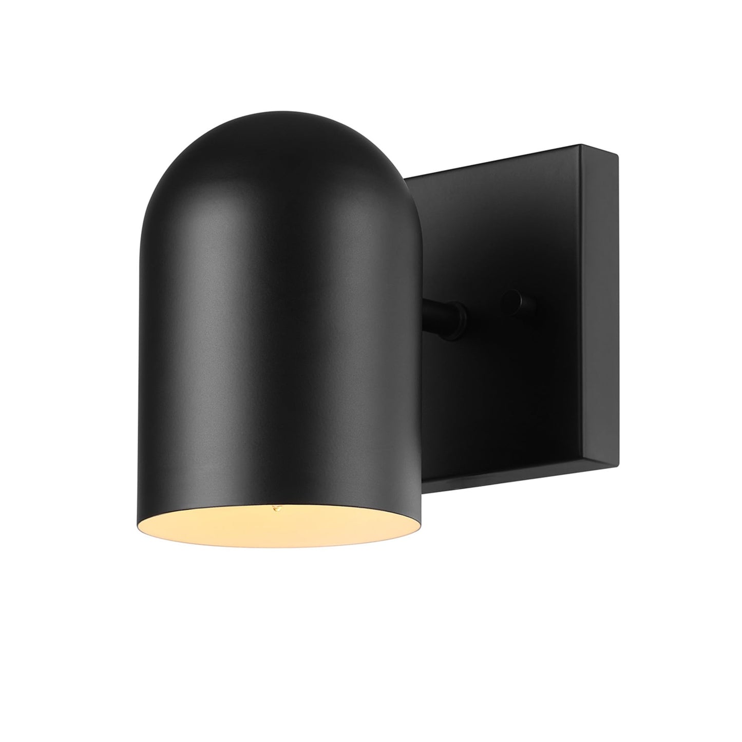Globe Electric 65000098 1-Light Plug-in or Hardwire Wall Sconce, Matte Black, 6ft Braided Fabric Cord, in-Line Rocker Switch, Modern Lighting