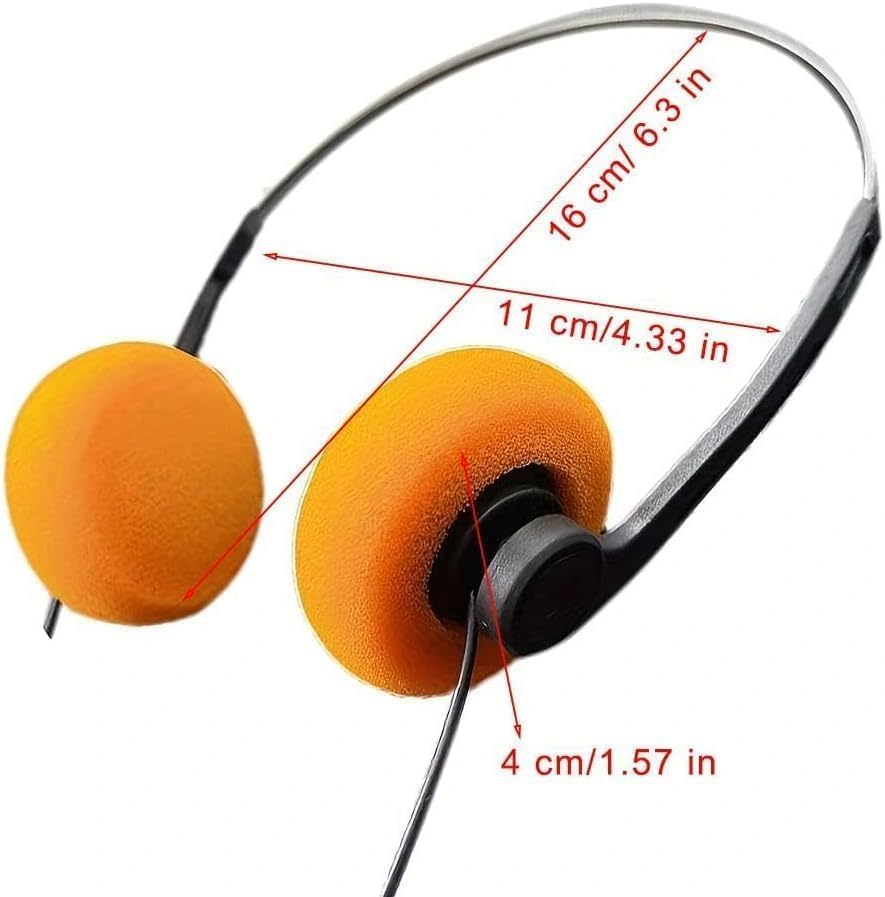 1Pc Orange Retro Over-Ear Headphone，Vintage Feelings Underwire Headphone,Retro Lightweight Earphones,Hi-Fi Stereo Earphone Headset,Headphones ,for…