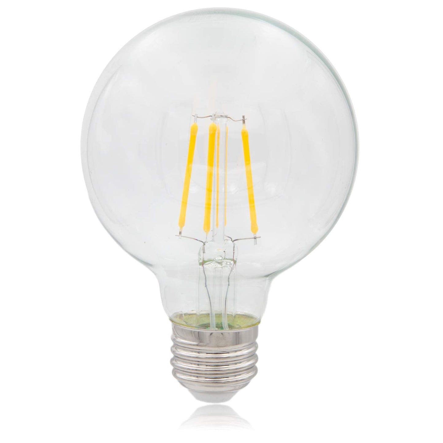 Maxxima G25 LED Light Bulb Globe Filament Bulb, 500 Lumens 2700K, 6 Pack
