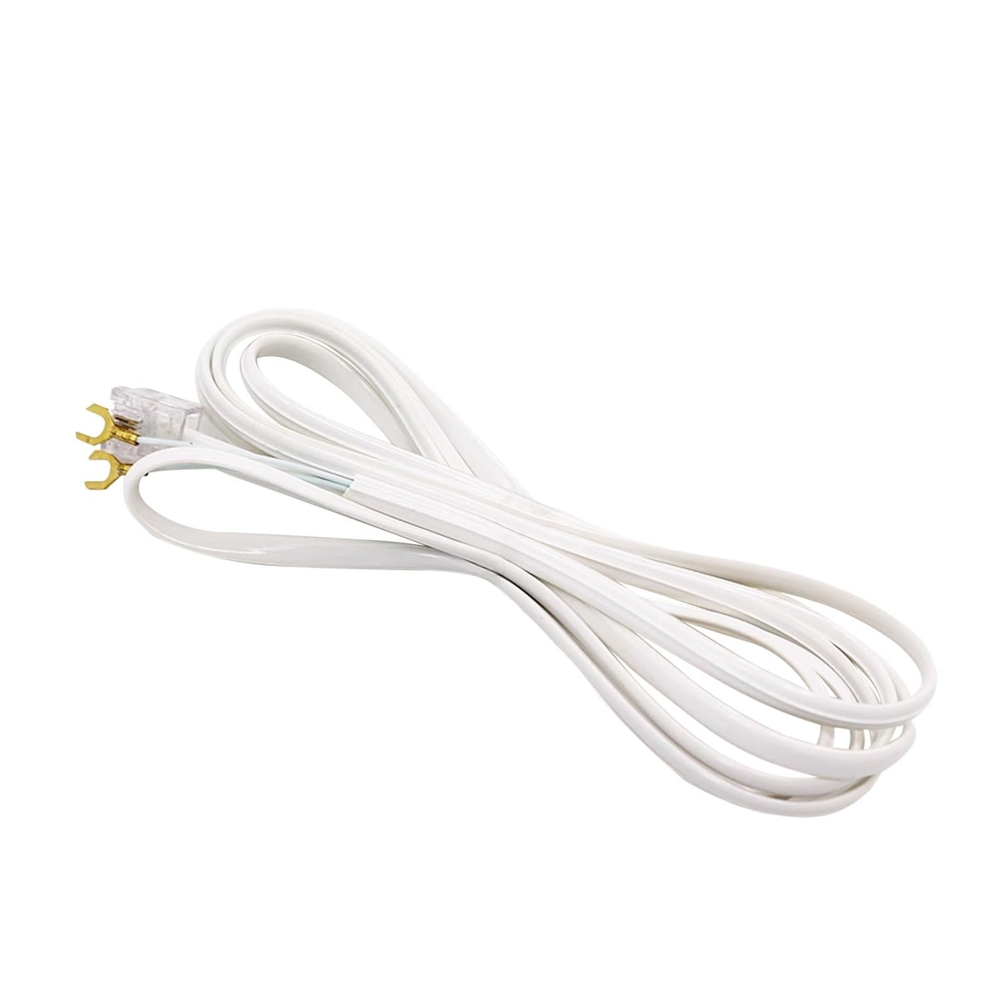 OLIREXD 2PCS Telephone Extension Cable Cord Connector, RJ11 6P2C Telephone landline Extension Cord Cable Cord with Standard RJ11 6P2C Plug with 2