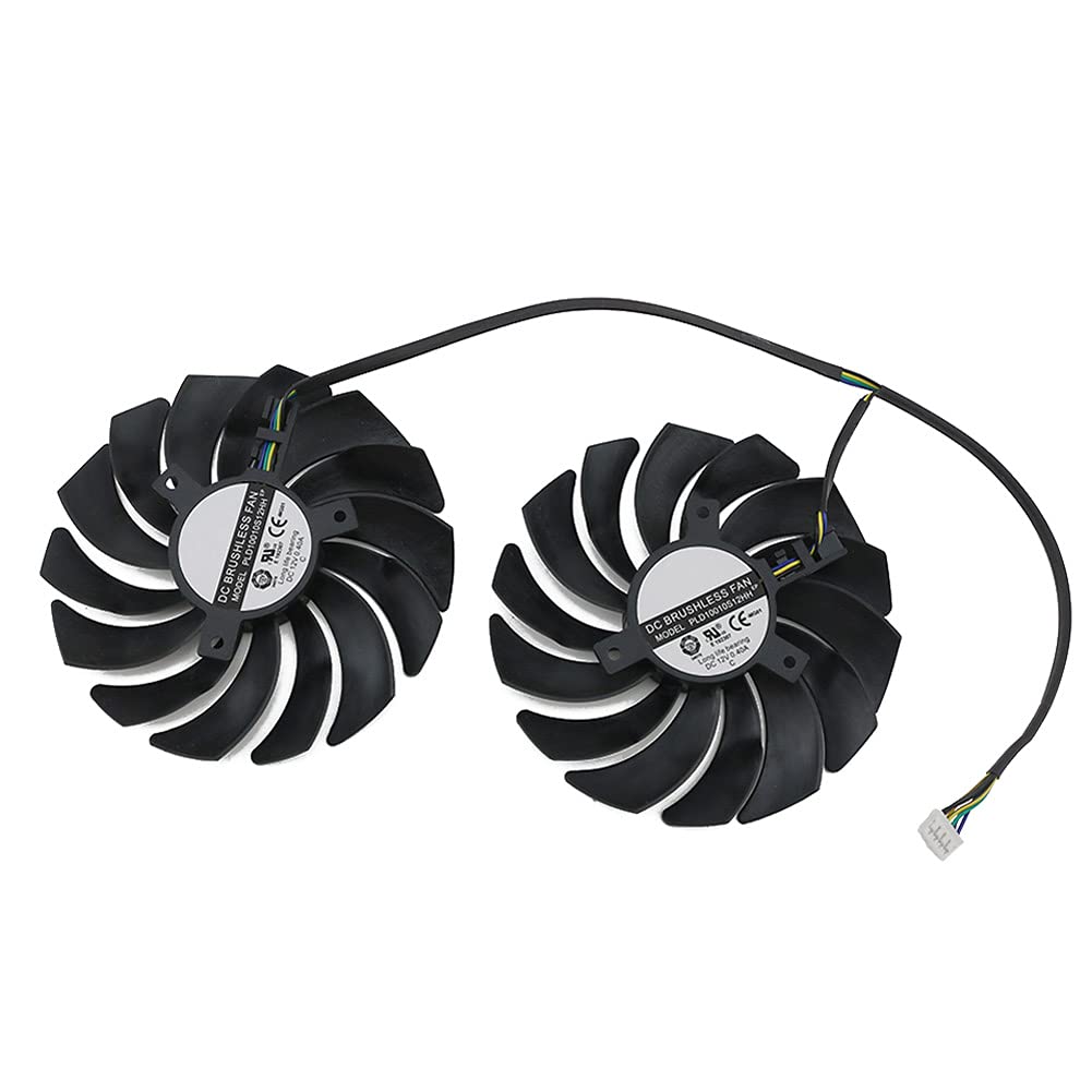 CCBBAA 2PCS PLD10010S12HH DC12V 0.40A 4PIN for MSI RX470 480 570 580 GTX1080Ti 1080 1070 1060 Gaming Graphics Card Cooler Fan