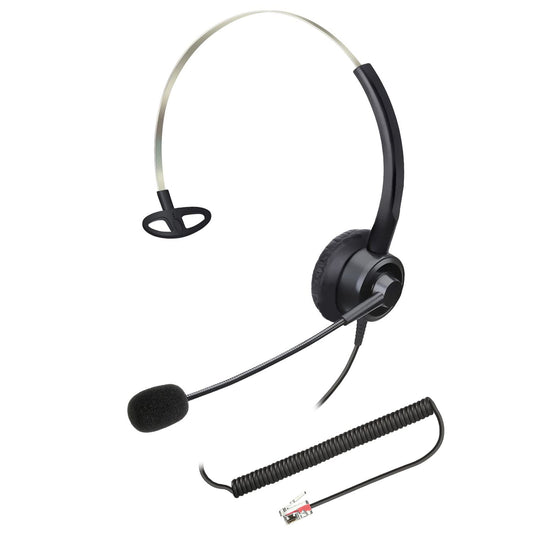 Callez Phone Headsets RJ9 with Noise Cancelling Microphone, Corded Office Telephone Headset Compatible with Polycom VVX201 VVX250 VVX350 VVX311 VVX310