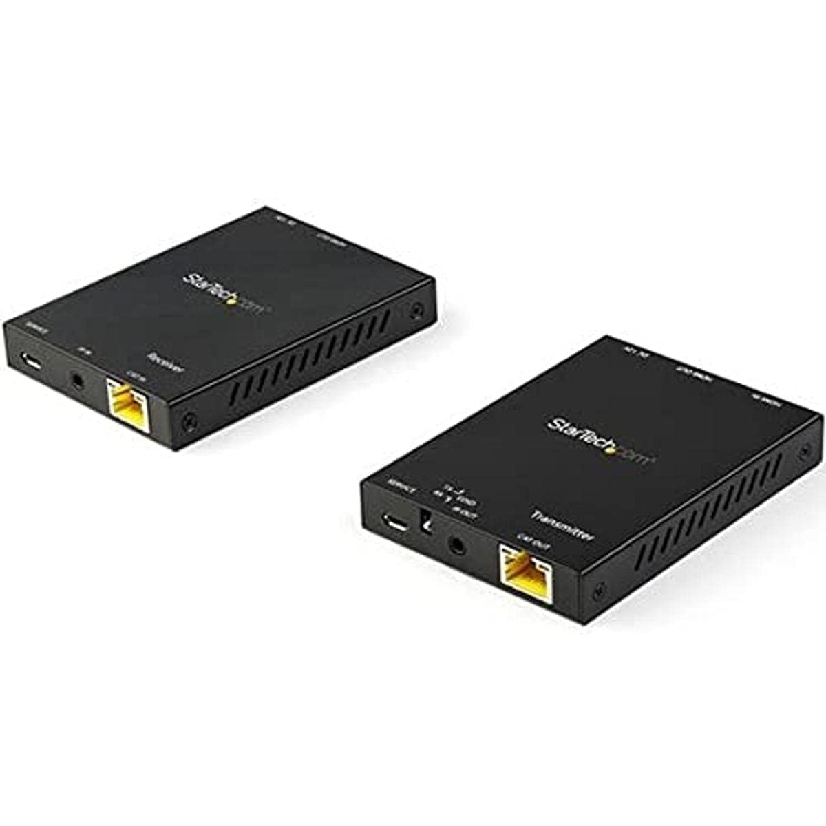 StarTech.com HDMI Over CAT6 Extender Kit - 4K 60Hz - HDMI Balun Kit - Signal up to 165 ft / 50m - HDR - 4:4:4-7.1 Audio Support (ST121HD20V), Black