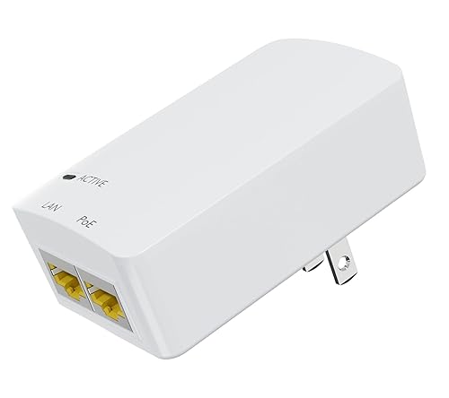 PROCET Gigabit PoE Injector 48V 15.4W IEEE802.3af PoE Ethernet Adapter for eero PoE 6, UniFi U6 Pro, U6 Mash Pro, G5 G6 Bullet, AI Turret, Reolink