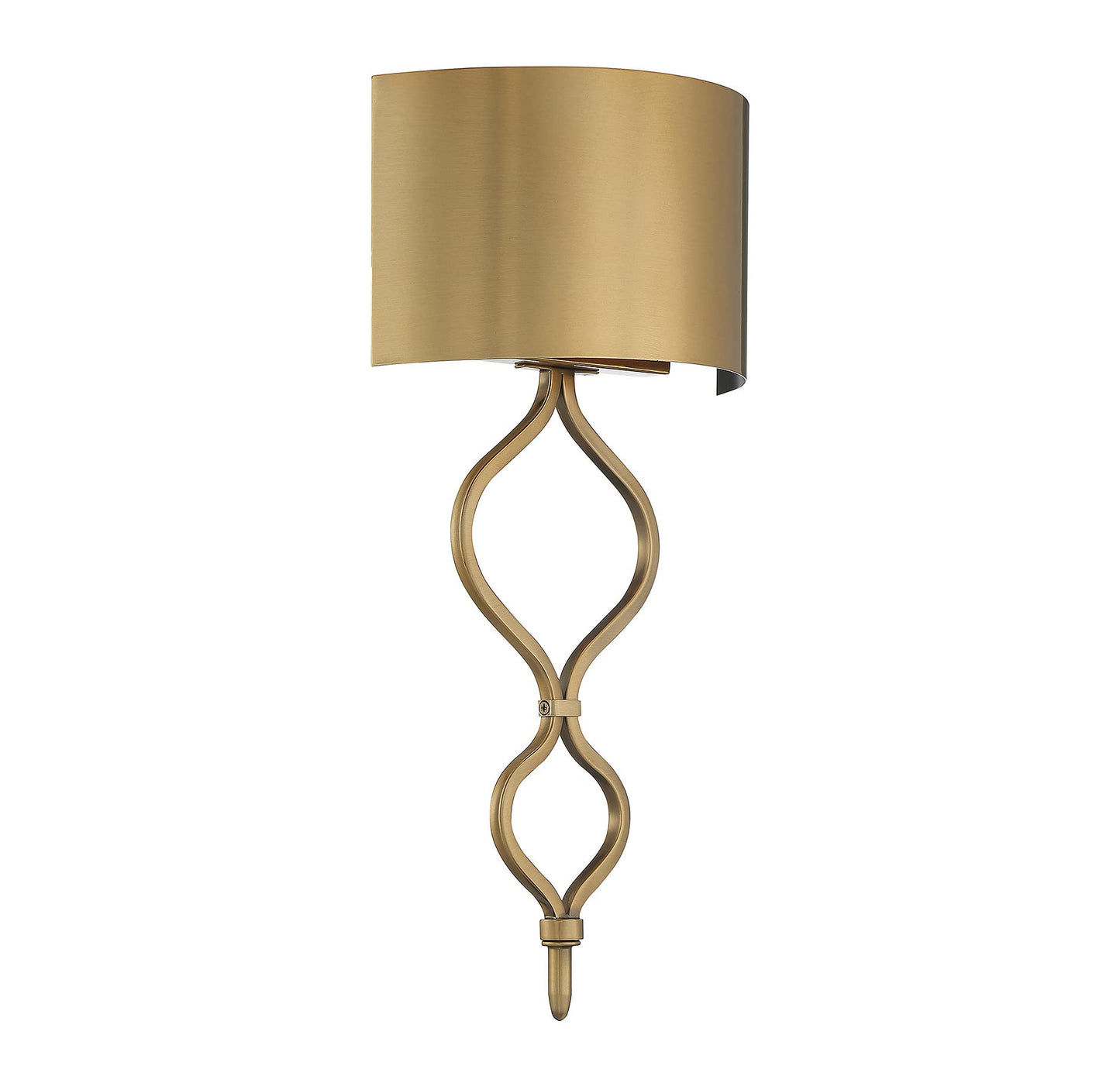 Savoy House 9-6520-1-322 Como Bohemian Modern Metal Wall Sconce, Integrated LED 1-Light 14 Watt, 20" H x 11" W, Warm Brass