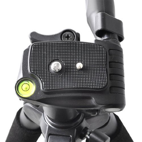 57-Inch Pro Series Aluminum Camera Tripod for Nikon AW110 S5200 P530 S3600 S5300 Coolpix A L30 S02 S01 L120 L810 L820 P310 & More + Microfiber Cloth