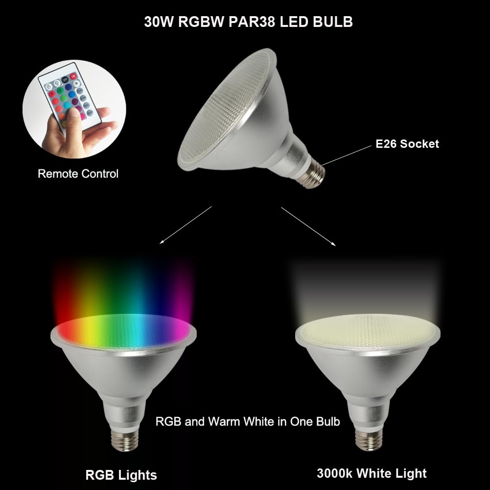 LXKBD PAR38 LED Light Bulb for Halloween Christmas Party Decoration 30W