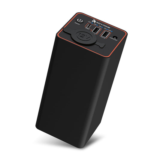 RoyPow 30W PD Portable Charger with 12V/10A Cigarette Lighter Socket, 86.58Wh USB C Laptop Power Bank, 18W QC& 12V DC External Battery Pack, Perfect