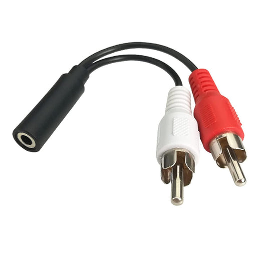 6 Inch 3.5mm Female to 2 RCA Male Stereo Audio Y Cable, Nickel Plated Adapter Compatible for TV,Smartphones, MP3, Tablets, Speakers,Home Theater, (6