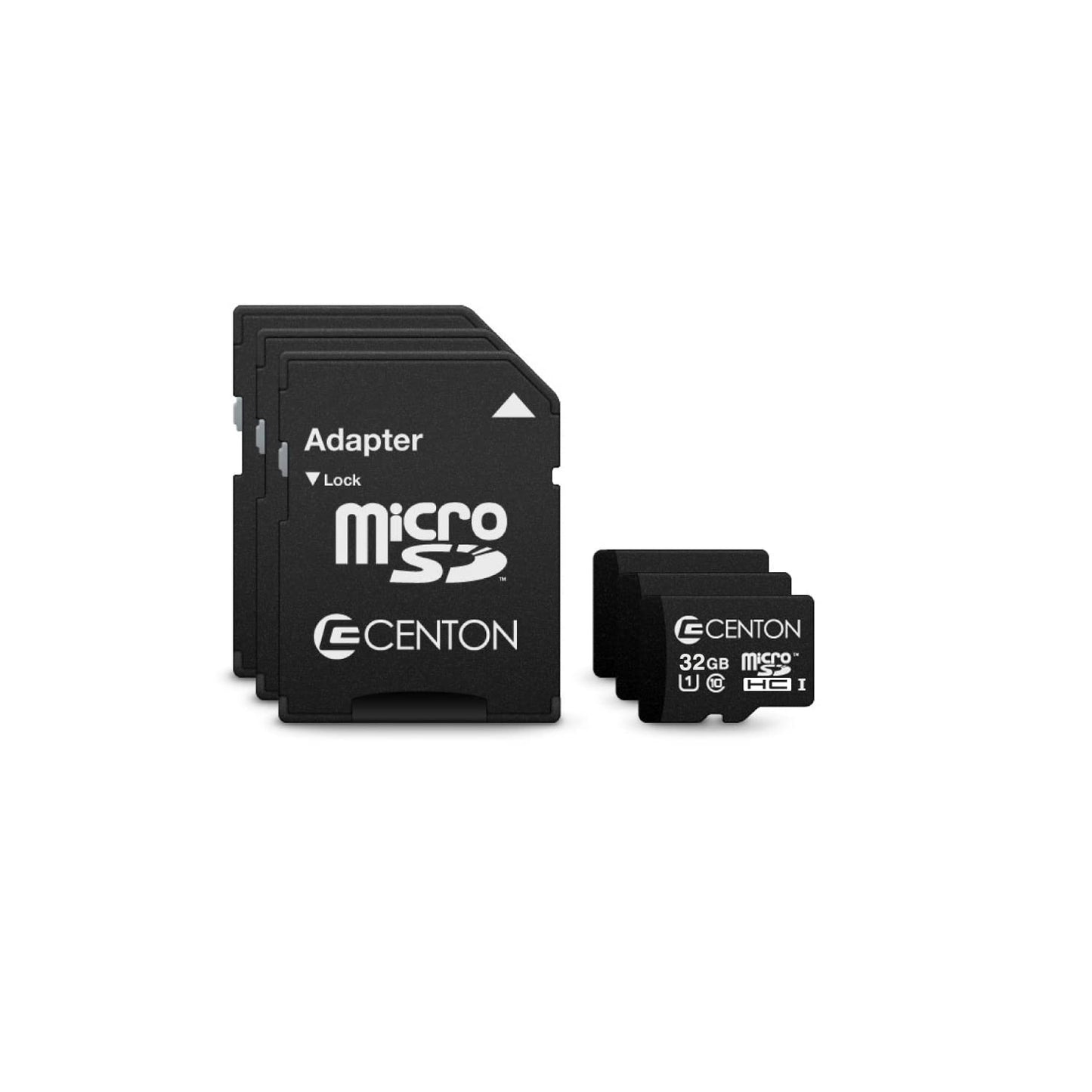 Centon Electronics Micro SD Card, UHS-I / A1 / V10 / U1 / Class 10 Flash Memory Card for Phones, Tablets, Cameras, and More, 32GB, 3 Pack Bulk