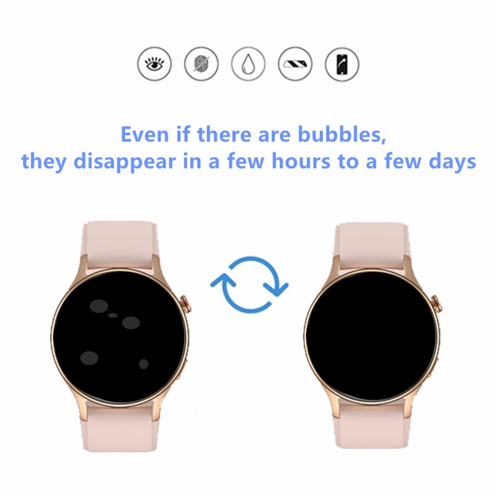 MIHENCE Screen Protector for AR-01 / GTX18 Smart Watch, TPU HD Protective Film Compatible for Fitpolo 1.3" Smartwatch/Compatible for aeac 1.32'' Smart