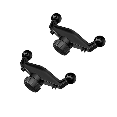 ThtRht 2 Pack 17mm Ball Mount Splitter Adapter 1 to 2 Head Joint Extension Connector Base for Dual Socket Stand Arm Bracket Clamp Clip Car Mobile