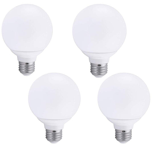 Lxcom Lighting G95 LED Bulbs 9W Globe Vanity Light Bulbs E26/E27 Base Daylight White 6000K 90W Equivalent for Makeup Vanity Mirror Bathrooms Lamp, AC