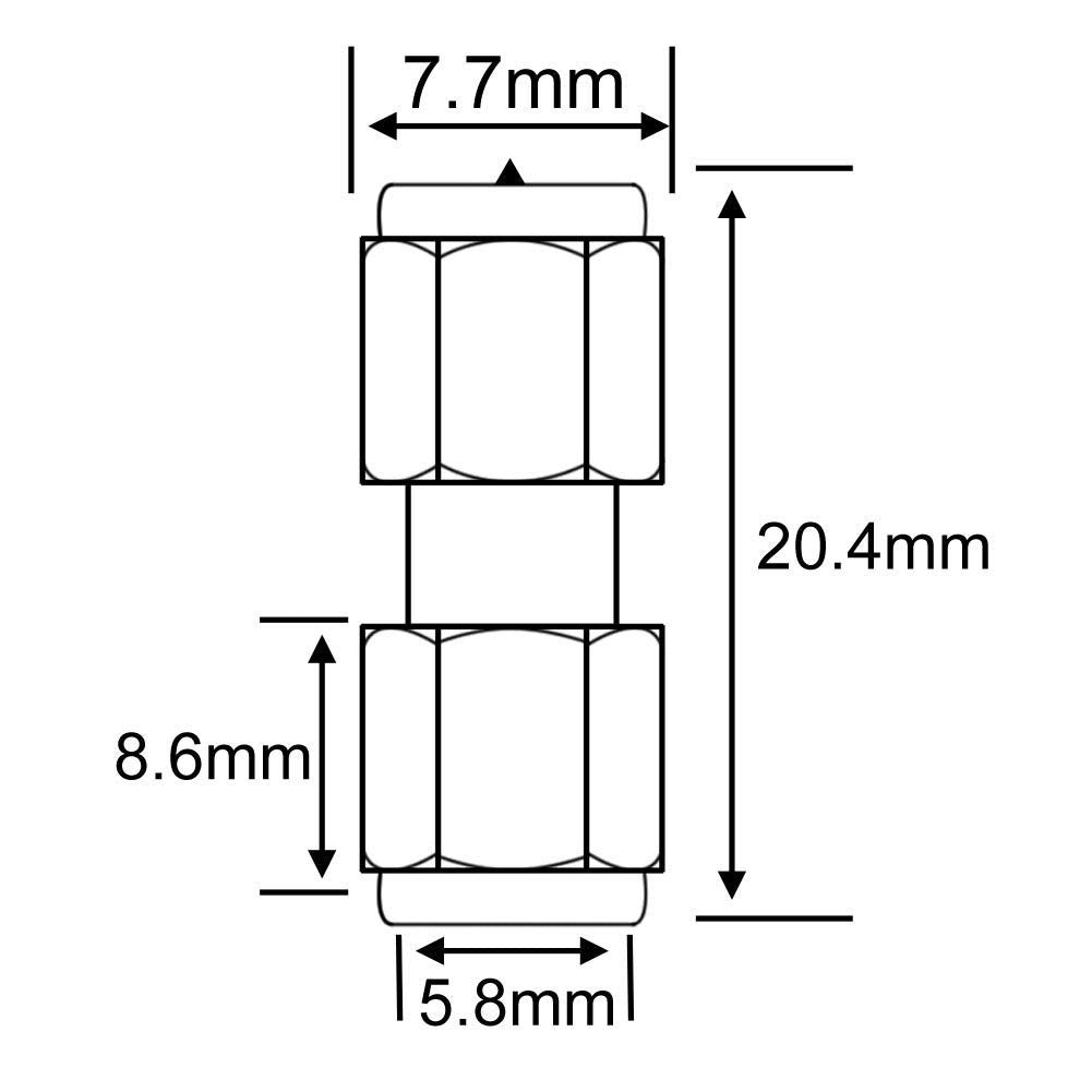 onelinkmore SMA Male to RP-SMA Male Adapter RF Coaxial Coax Gender Changer Coupler SMA (Pin) to Reverse Polarity RP-SMA (Hole) Converter for WiFi